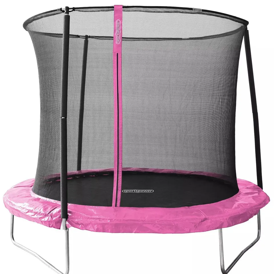 BOXED SPORTSPOWER 8FT TRAMPOLINE PINK - COLLECTION ONLY RRP £119.99