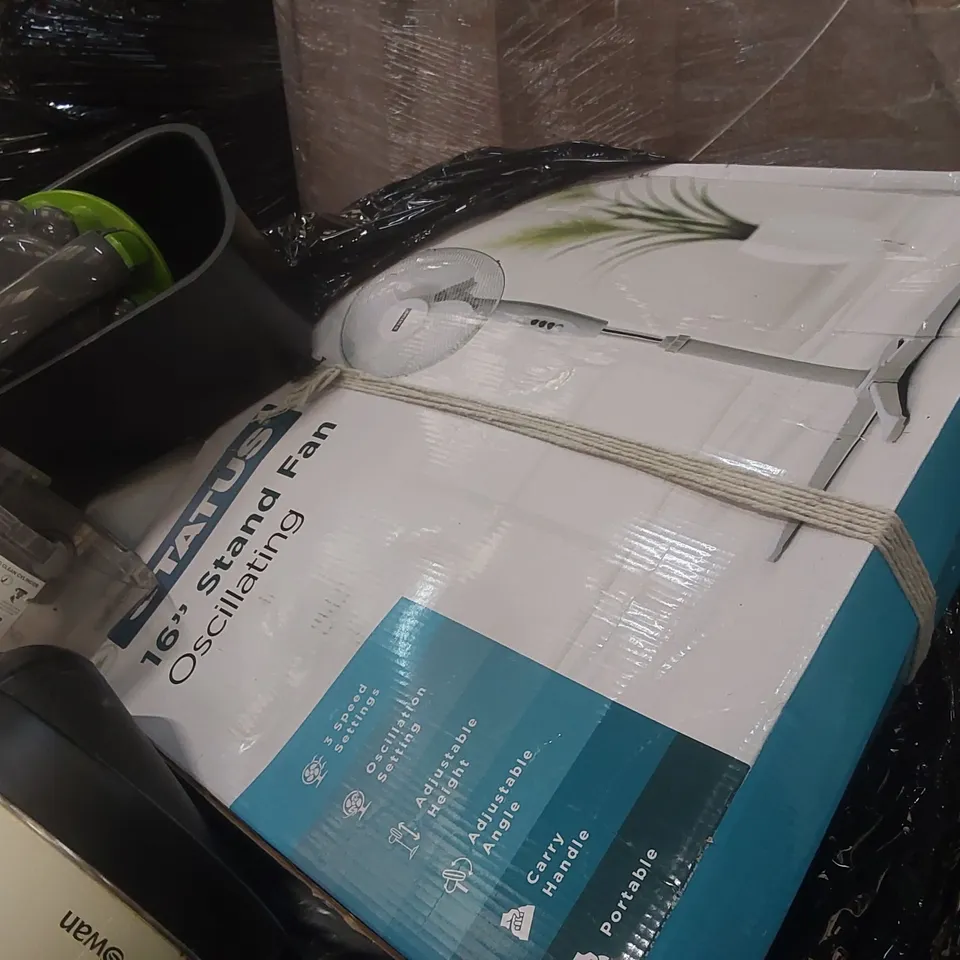 PALLET CONTAINING A VERY LARGE QUANTITY OF ASSORTED ITEMS INCLUDING: AIR FRYER, KETTLES, FAN ECT
