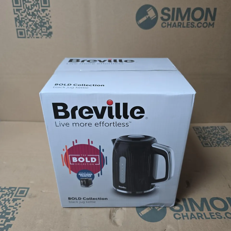 BREVILLE BOLD COLLECTION BLACK JUG KETTLE – BOXED