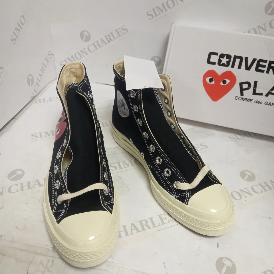 UK 7.5 CONVERSE ALLSTAR PLAY COMME DES GARCONS EDITION HI TOP CANVAS TRAINER