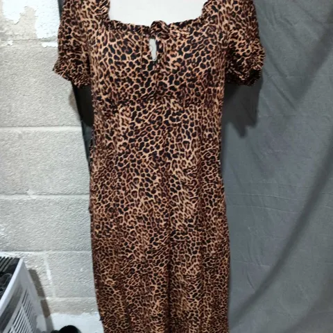 NOBODY'S CHILD WOMEN'S LEOPARD PRINT MAXI DRESS - SIZE 10