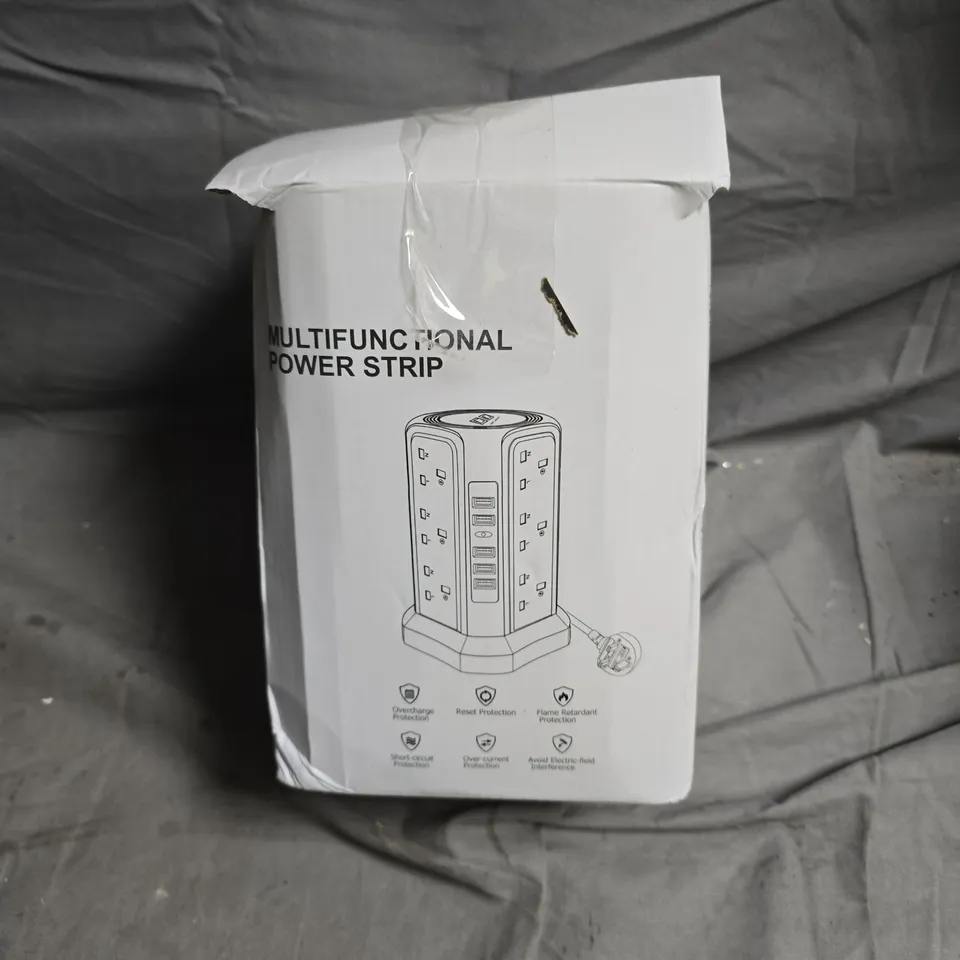 MULTIFUNCTIONAL POWER STRIP TOWER – BLACK