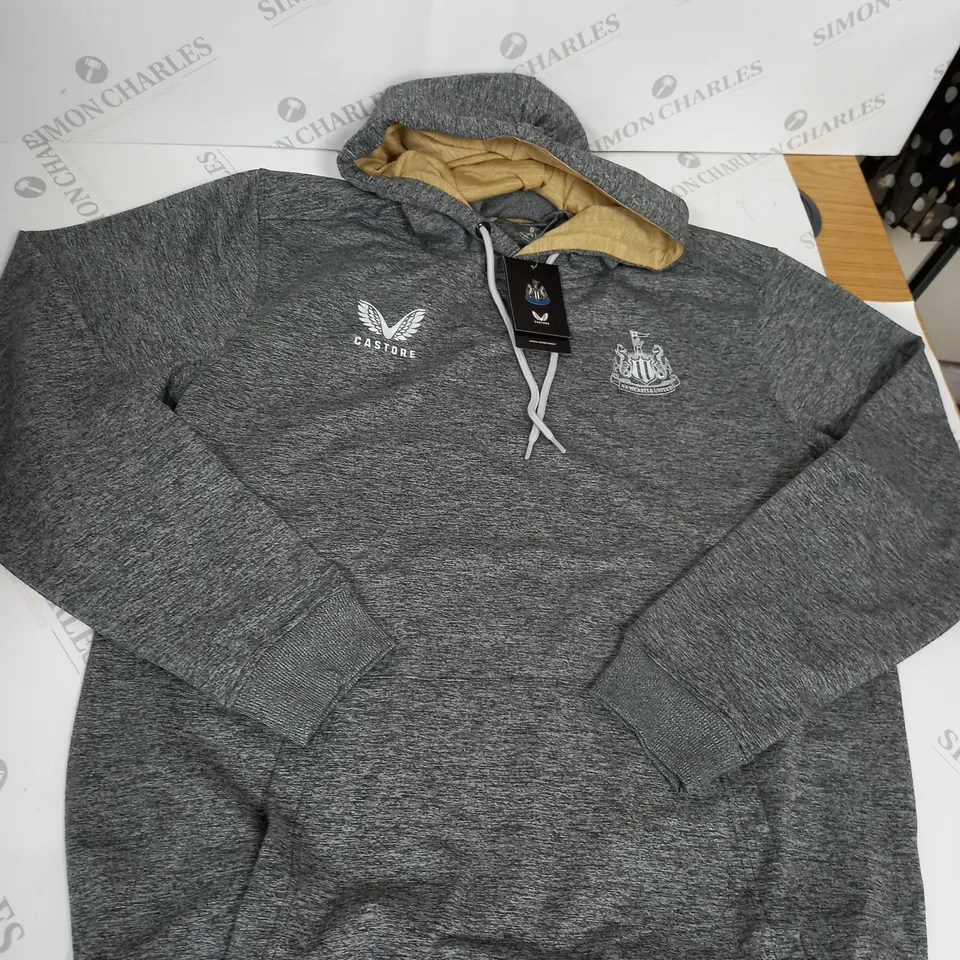 DARK GREY NEWCASTLE UNITED HOODIED JUMPER SIZE L