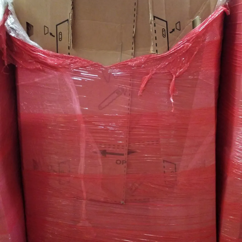 PALLET CONTAINING ASSORTED PRODUCTS INCLUDING THERAPY REHAB BIKE, PATIO HEATER, VINYL RECORD HOLDER, LED CEILING MOUNTED LIGHT, MINI BIKE & HEDGE TRIMMER