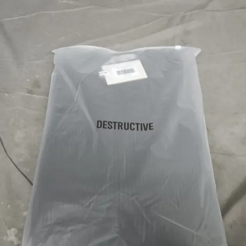 DESTRUCTIVE RIBBED SWEATSHIRT – BLACK, UK SIZE S