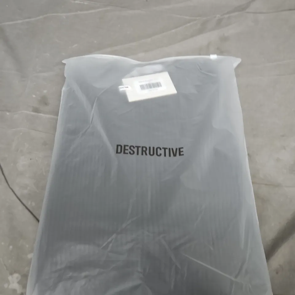 DESTRUCTIVE RIBBED SWEATSHIRT – BLACK, UK SIZE S