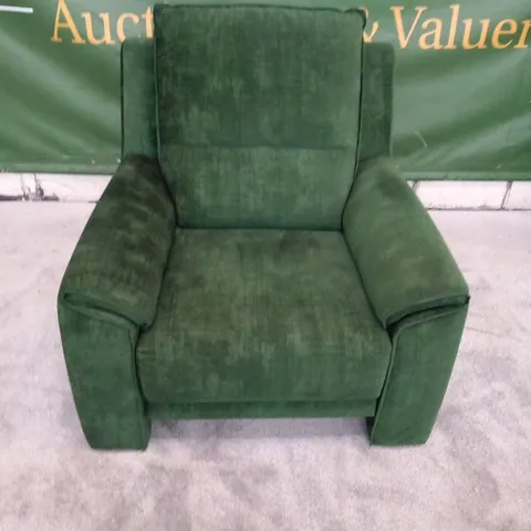 DESIGNER ITALIAN MADE SANREMO GREEN FABRIC ARM CHAIR