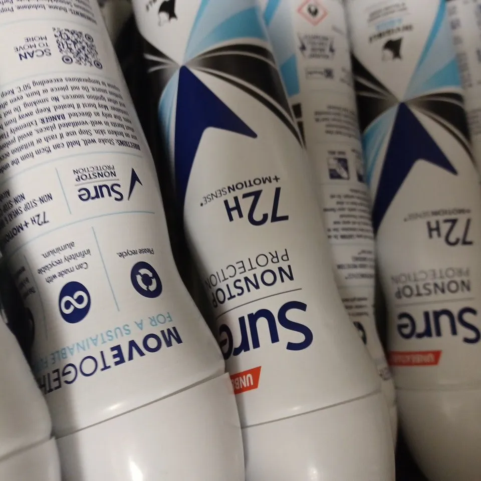 BOX OF APPROX 10 ASSORTED AEROSOLS TO INCLUDE IMPULSE BODY SPRAY, SURE DEODORANT, FEMFRESH DEODORANT, ETC 