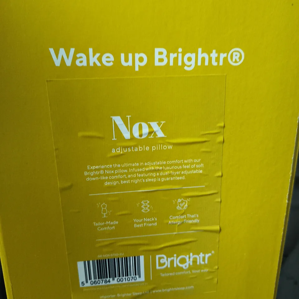 BRIGHTR NOX SOFT DOWN ALTERNATIVE NECK PAIN & SIDE SLEEPER PILLOW