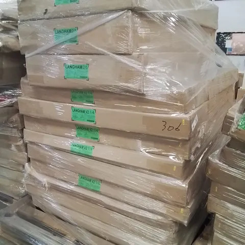 PALLET OF DESIGNER INCOMPLETE BED PARTS AND PIECES