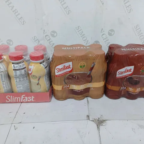 3X SIX PACK SLIMFAST DRINKS TO INCLUDE MEAL REPLACEMENT AND COFFEE