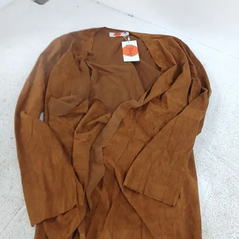 Brown suede top – women's outerwear