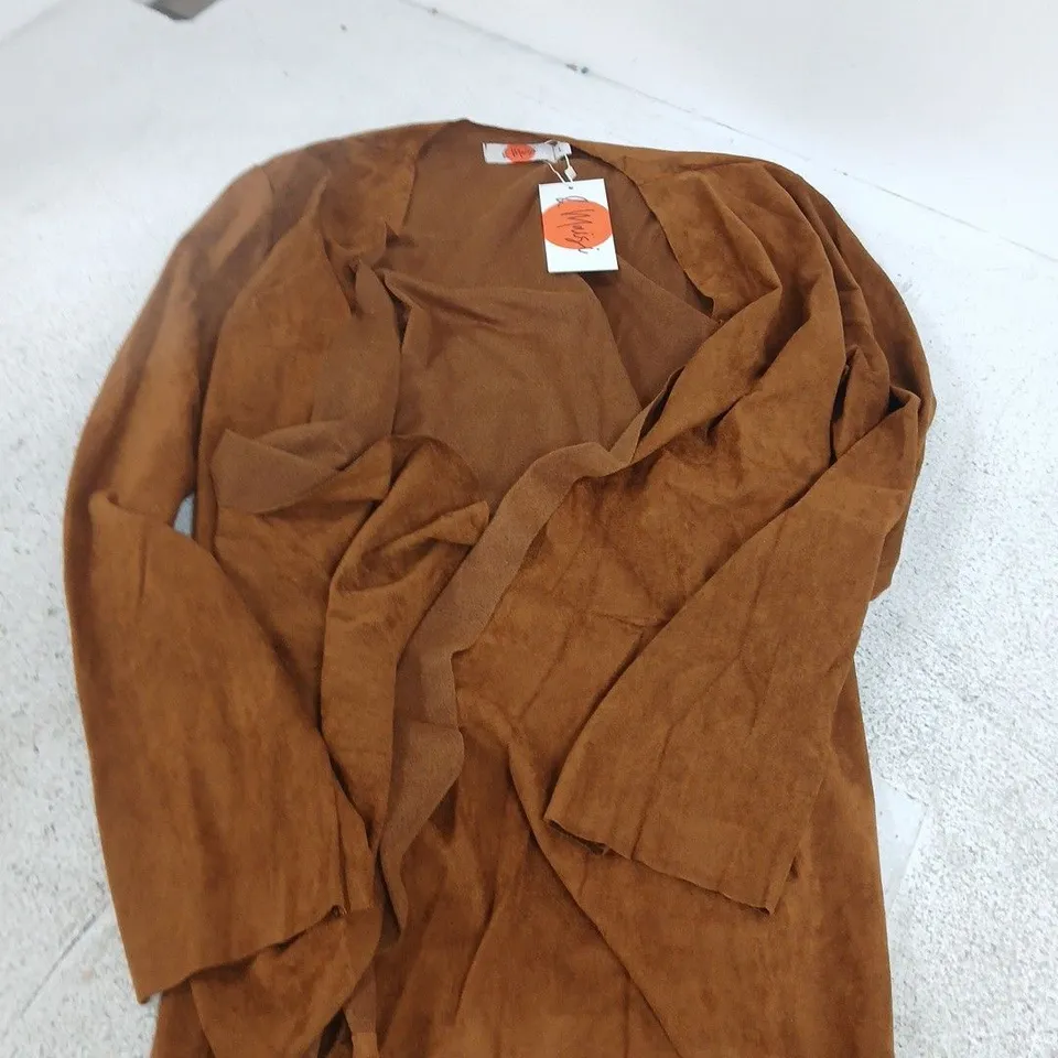 Brown suede top – women's outerwear