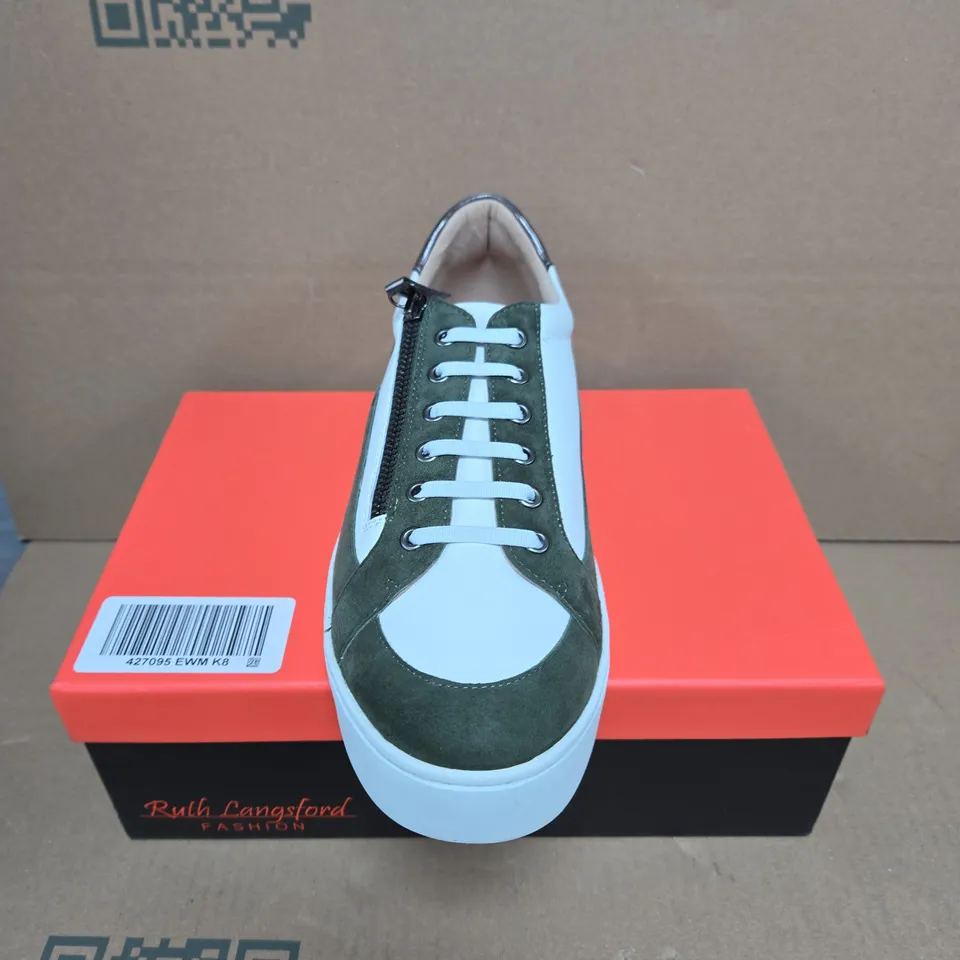 RUTH LANGSFORD LEATHER LUXE 2.0 TRAINER SIZE 8