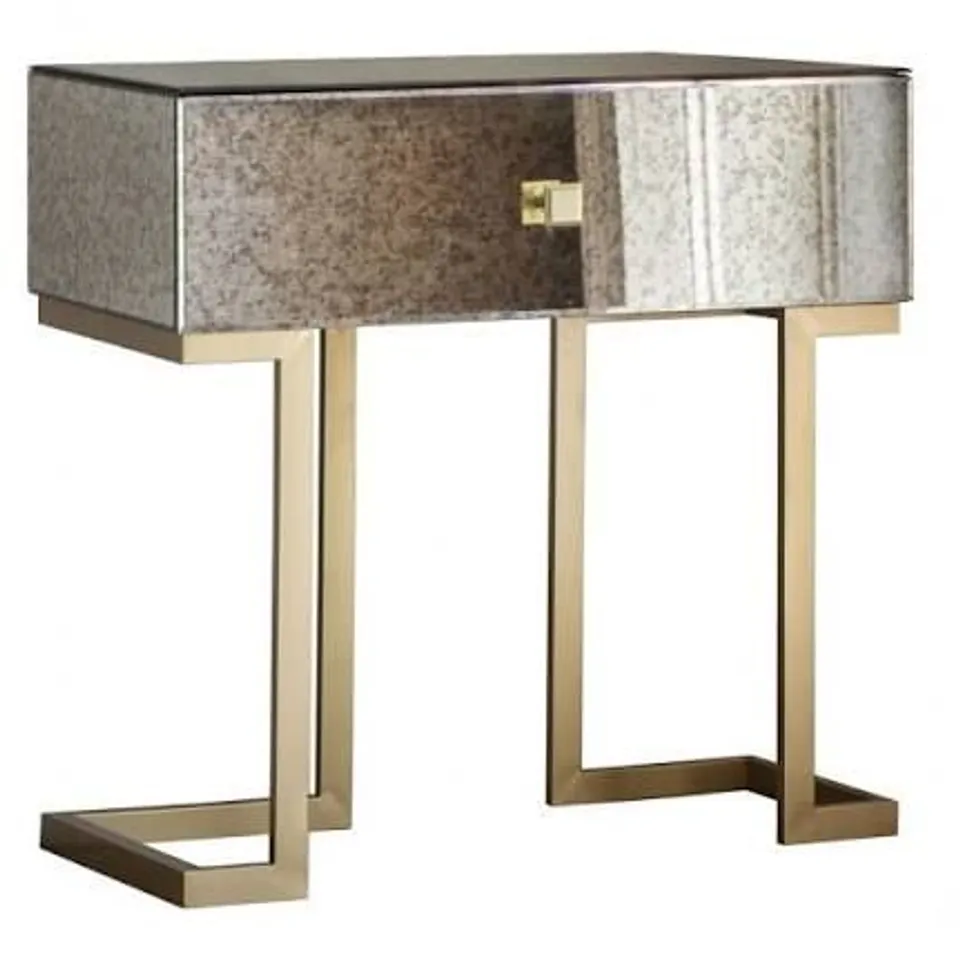 BOXED AMBERLEY 1 DRAWER SIDE TABLE 550X400X600MM (2 BOXES)