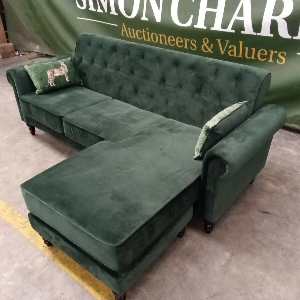 PETOSKEY UPHOLSTERED CORNER SOFA - GREEN