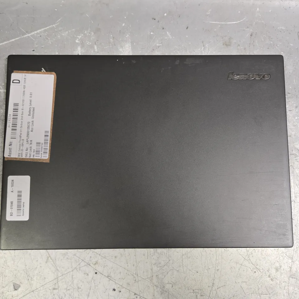 LENOVO THINKPAD X1 CARBON 2ND GEN LAPTOP IN BLACK