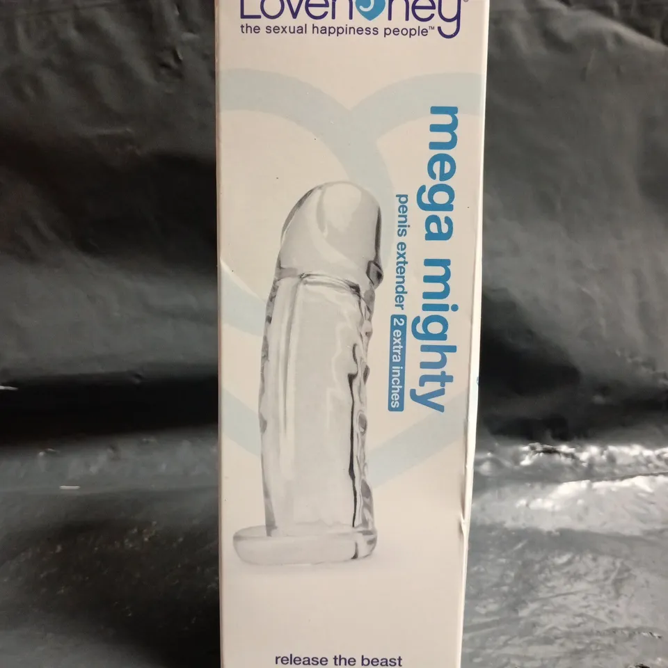 BOXED LOVEHONEY MEGA MIGHTY PENIS EXTENDER – 2 EXTRA INCHES