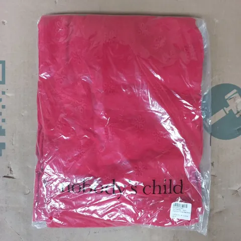 BAGGED NOBODY'S CHILD IVIE HALTERNECK MIDI DRESS IN RED SIZE UK 10