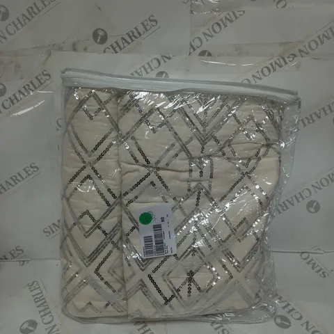 JULEIN MACDONALD SEQUIN BEDDING SET CHAMPAGNE SUPER KING