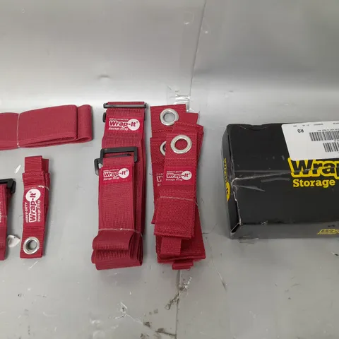 BOXED WRAP IT HEAVY DUTY STORAGE STRAPS - RED