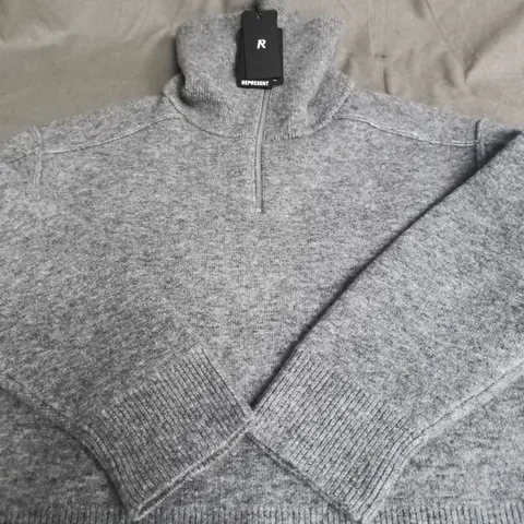 REPRESENT POLAR SWEATER – GREY MARL – SIZE M