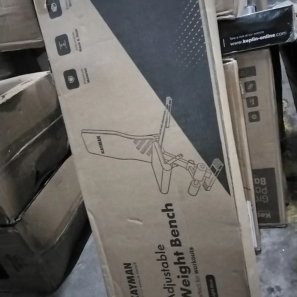 BOXED ADJUSTABLE WEIGHT BENCH LIGHT BLUE