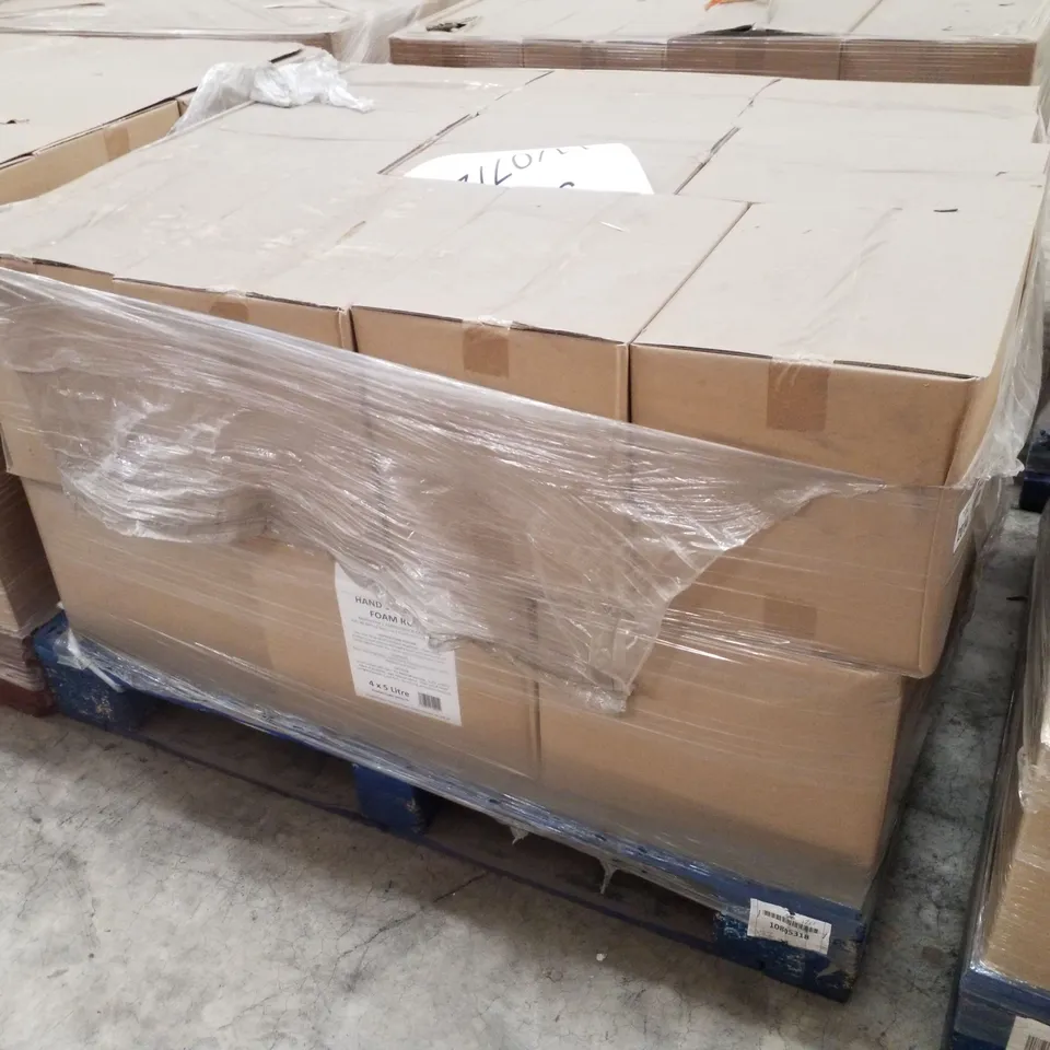 PALLET CONTAINING APPROXIMATELY 80 BOTTLES OF STRONGHOLD ALCOHOL HAND SANITISER 5LTR