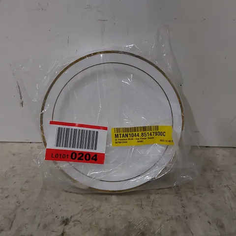25 PREMIUM MULTI-USE PLASTIC DESERT PLATES 