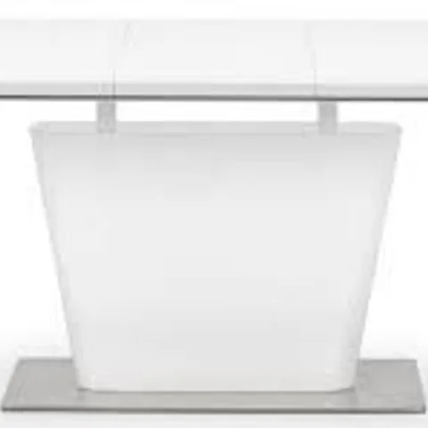 BOXED COMO HIGH GLOSS WHITE EXTENDING DINING TABLE (2 BOXES)