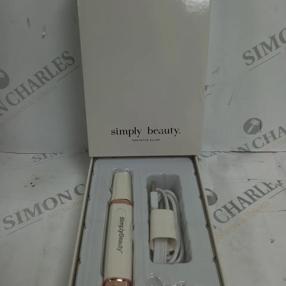 BOXED SIMPLY BEAUTY 2 IN 1 SUPER SMOOTH FACE & BROWS HAIR REMOVER, WHITE