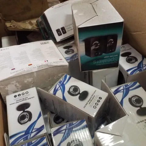 PALLET CONTAINING ASSORTED PRODUCTS INCLUDING OPTICAL COMPUTER MICE & USB WEB CAMERAS WITH MICROPHONES