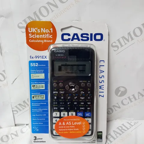 CASIO FX-991EX CLASSWIZ SCIENTIFIC CALCULATOR FOR GCSE, A & AS LEVEL