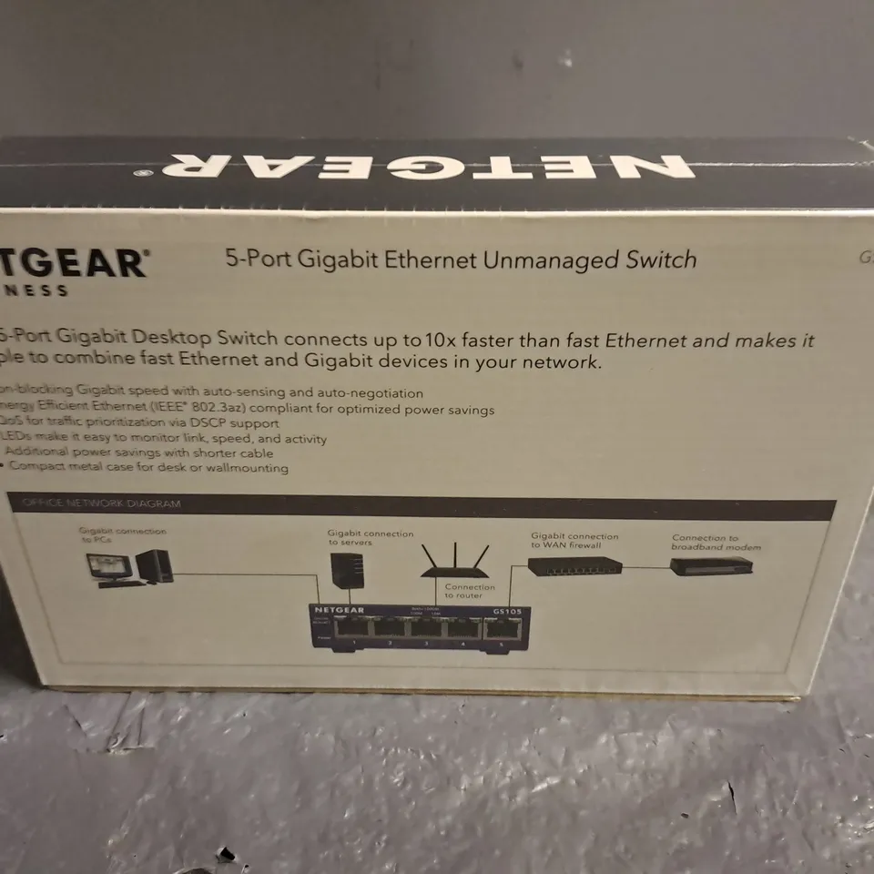 SEALED NETGEAR 5-PORT GIGABIT ETHERNET UNMANAGED SWITCH