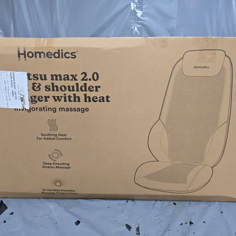 BOXED HOMEDICS SHIATSU MAX 2.0 BACK AND SHOULDER MASSAGER WITH HEAT CBS-2016-GB