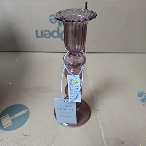 6X GISELA GRAHAM PINK CANDLESTICK HOLDERS