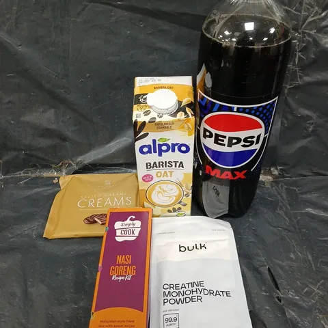 APPROXIMATELY 5 ASSORTED FOOD &DRINK ITEMS TO INCLUDE -PEPSI MAX, BULK POWDER AND ALPRO   - COLLECTION ONLY 