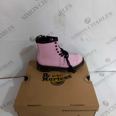 BOXED PAIR OF DR.MARTINS PALE PINK PATENT LAMPER UK 11