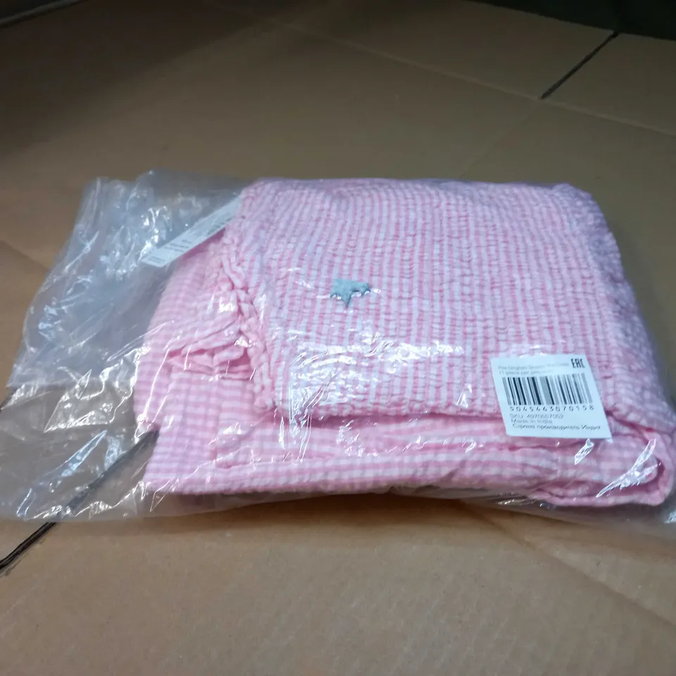 PACKAGED ACCESSORIZE LONDON PINK GINGHAM STRAPPY MIDI DRESS - MEDIUM