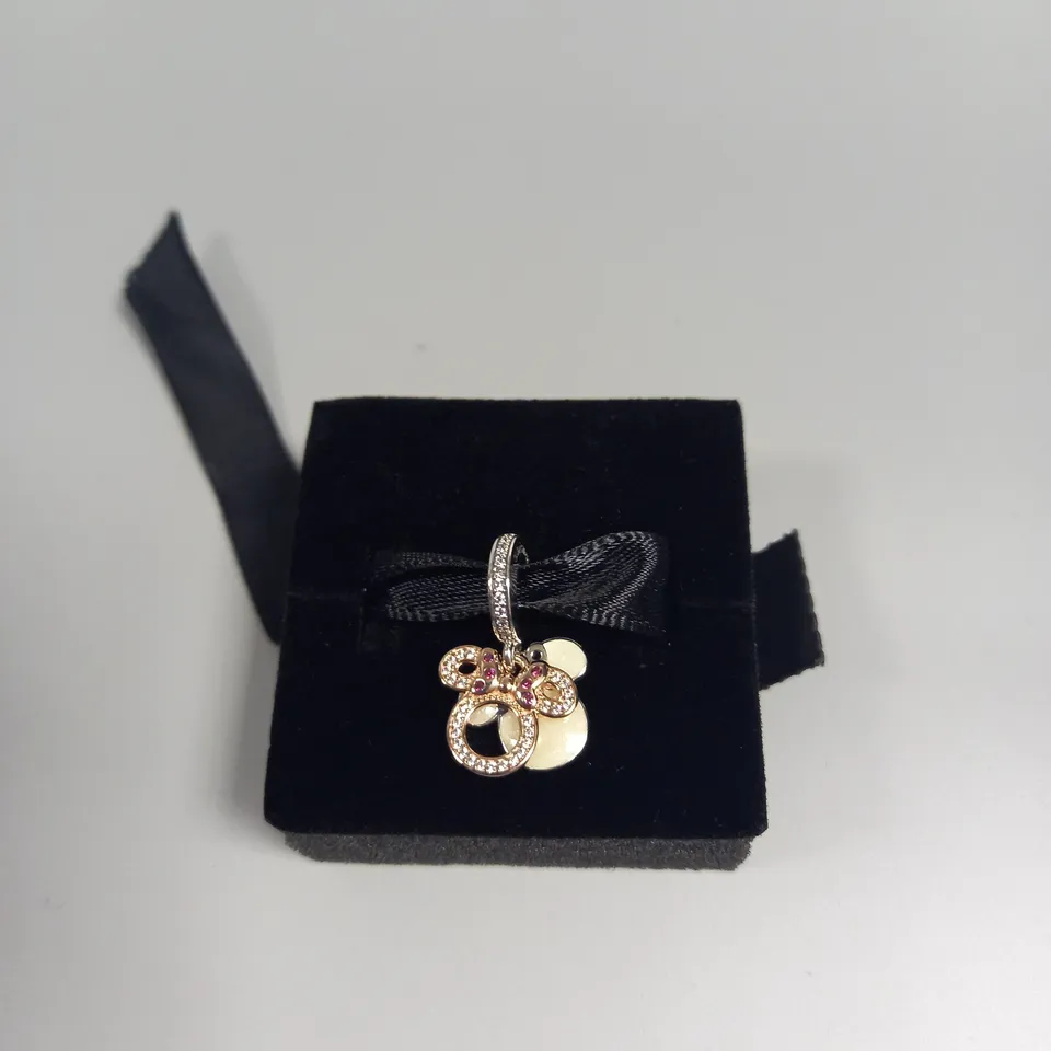 BOXED PANDORA MINNIE MOUSE PERSONALISED SILVER CHARM 