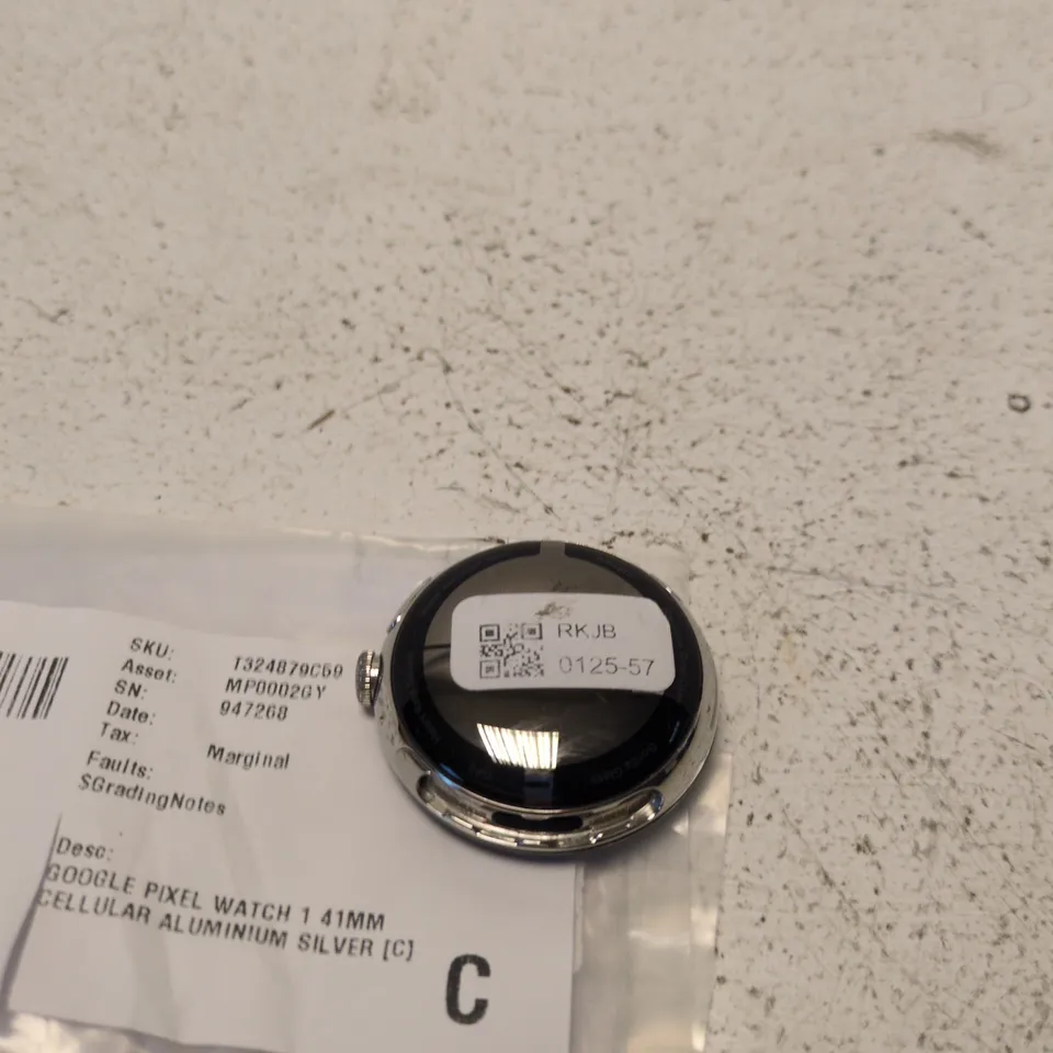 GOOGLE PIXEL WATCH (1ST GEN) 41MM CELLULAR – ALUMINIUM SILVER (NO STRAP)