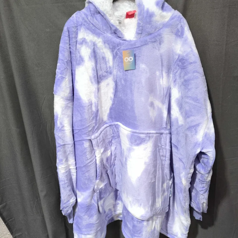 PURPLE AND WHITE OODIE 1 SIZE FITS MOST