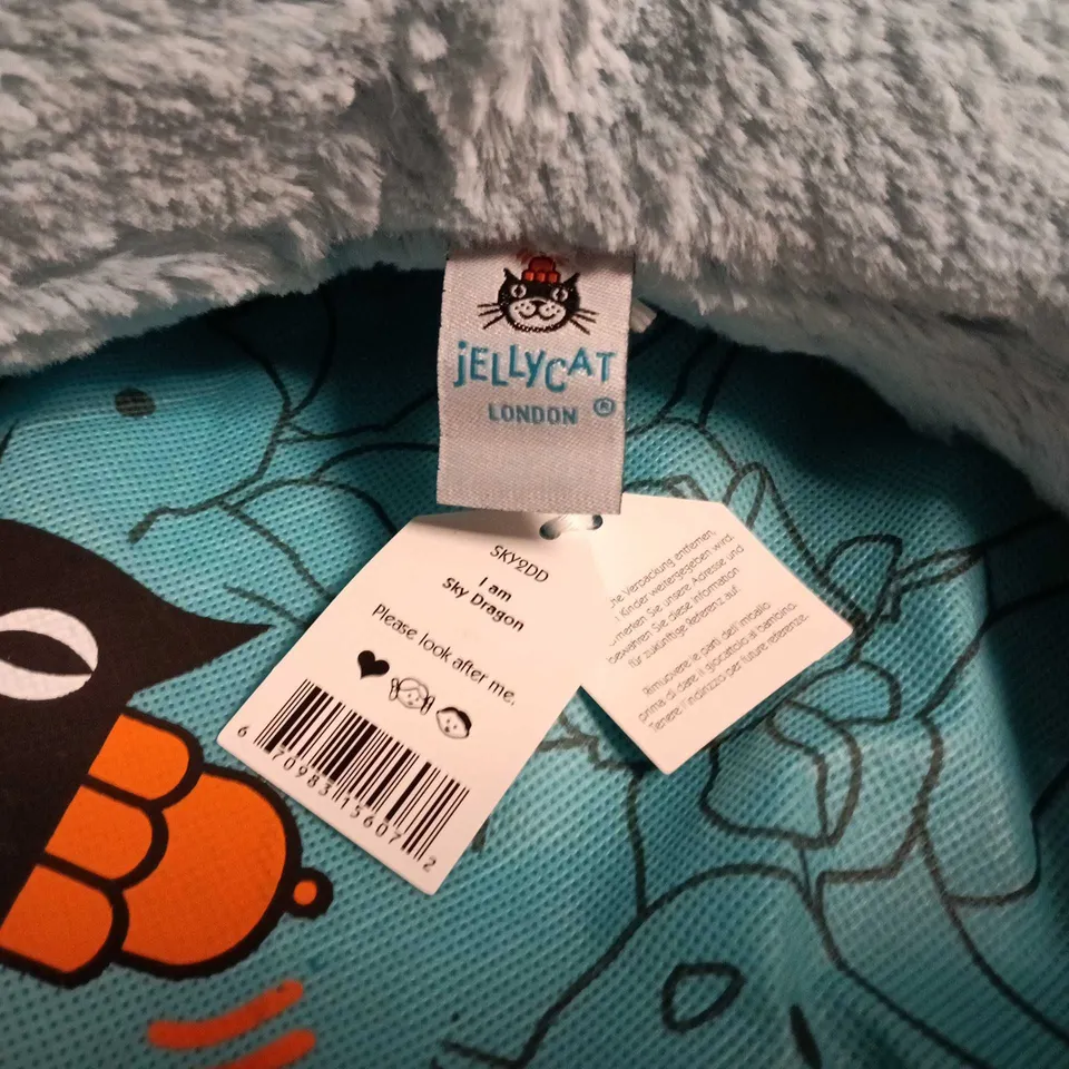 JELLYCAT SKY DRAGON PLUSH TOY – TURQUOISE (JELLYCAT LONDON)