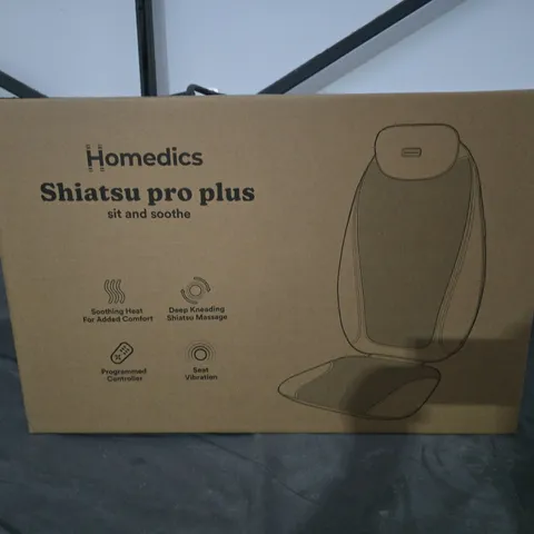  BOXED HOMEDICS SHIATSU PRO PLUS SIT AND SOOTHE MASSAGE CUSHION