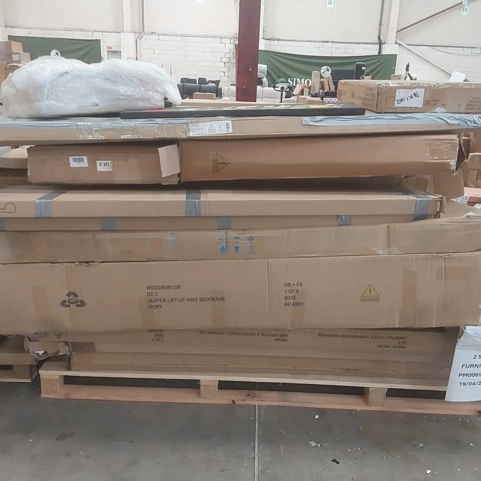 PALLET CONTAINING A VERY LARGE QUANTITY OF ASSORTED FURNITURE PARTS ECT
