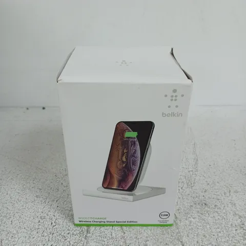BOXED BELKIN BOOST CHARGE WIRELESS CHARGING STAND SPECIAL EDITION WHITE