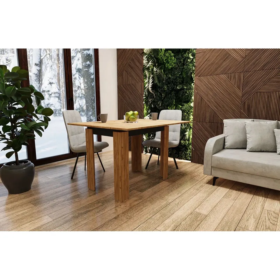 BOXED EXTENDABLE DINING TABLE FAMILY 90-120 GOLD CRAFT OAK (1 BOX)