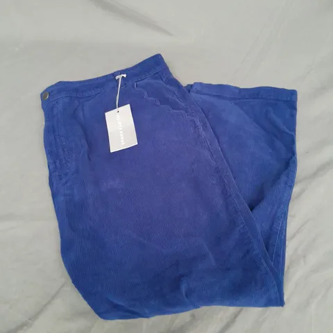 OLIVER BONAS CORD MIDI SKIRT IN BLUE SIZE 18