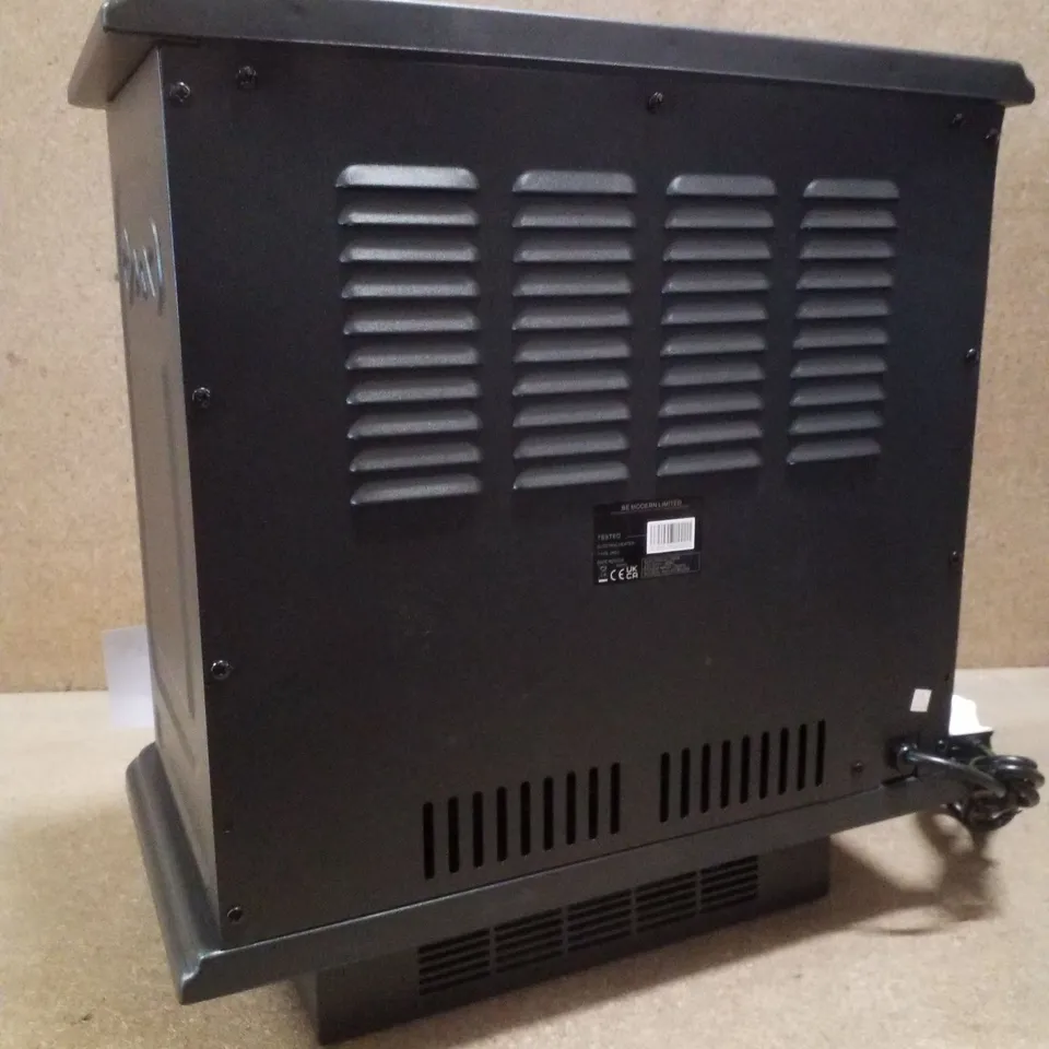 BOXED COLMAN ELECTRIC STOVE 1.8KW MATT BLACK LOG BED