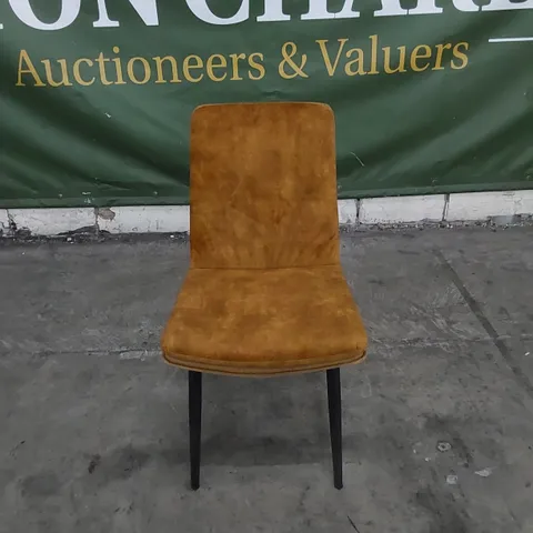 DESIGNER THE LOUNGE CO. MADE JAGO DINING CHAIR IN MUSTARD VELVET 